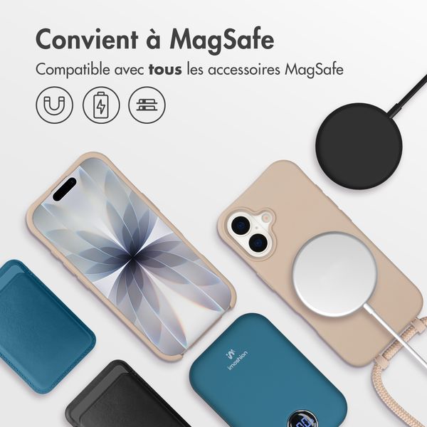 imoshion Coque arrière Color avec cordon amovible et MagSafe Apple iPhone 17 - Nude
