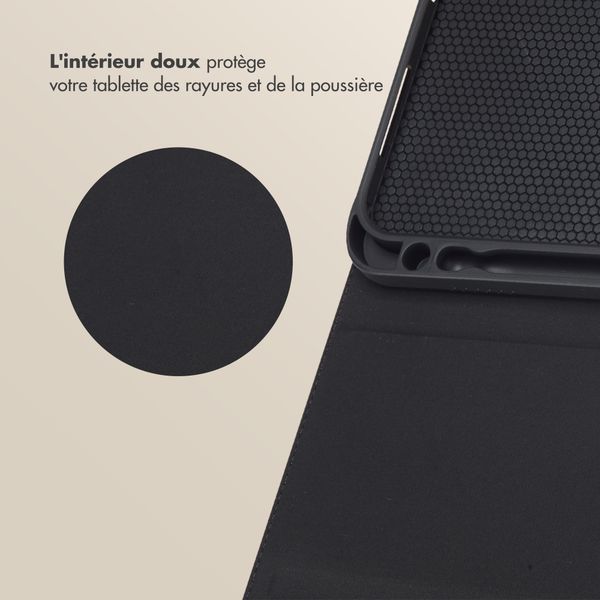 Selencia Coque tablette Sabi avec imprimé léopard Samsung Galaxy Tab A11 Plus - Soft Ivory