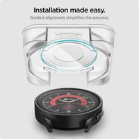 Spigen Protection d'écran EZ FIT Glas.tR avec applicateur Samsung Galaxy Watch 5 Pro - 45 mm - Transparent