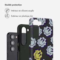 Selencia Coque arrière Vivid Samsung Galaxy S23 - Wavy Smiley Green