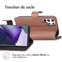 imoshion Étui de téléphone portefeuille Luxe Samsung Galaxy S22 Ultra - Brun