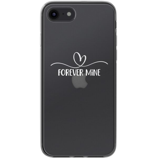 Coque personnalisée avec un cœur élégant iPhone SE (2022 / 2020) / 8 / 7 - Transparent