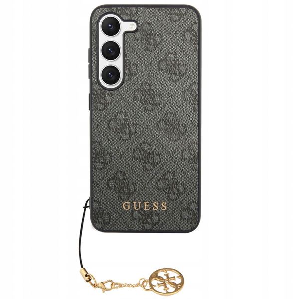 Guess Coque arrière 4G Classic Logo Charm Samsung Galaxy S24 Plus - Noir