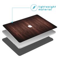 imoshion Coque Design Laptop MacBook Pro 13 pouces (2016-2019) - A1708 / A2159 - Dark Brown Wood