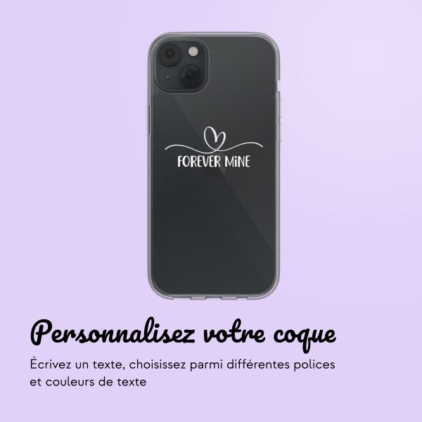 Coque personnalisée avec un cœur élégant iPhone 14 - Transparent