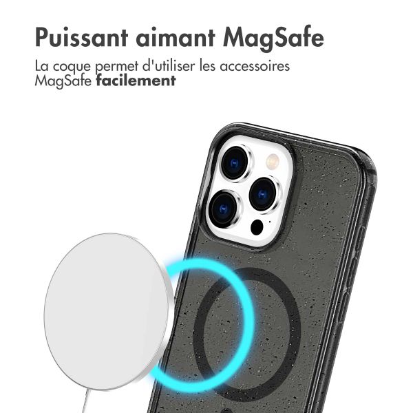 imoshion Coque Pailletée avec MagSafe Apple iPhone 15 Pro Max - Glitter Noir