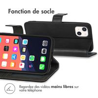 imoshion Étui de téléphone portefeuille Luxe iPhone 13 Mini - le noir