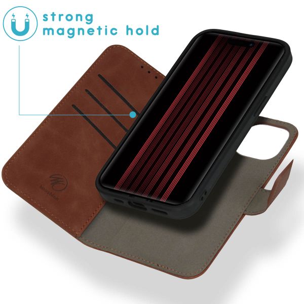 imoshion Etui de télephone luxe 2-en-1 amovible Apple iPhone 15 - Marron