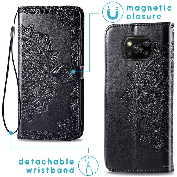 imoshion Etui de télephone Mandala Xiaomi Poco X3 (Pro) - Noir