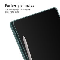 imoshion Coque tablette rigide Trifold Samsung Tab S10 Plus / Tab S9 FE Plus / Tab S9 Plus 12.4 pouces - Vert