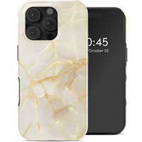 Selencia Coque arrière Vivid Apple iPhone 16 Pro - Golden Beige Marble