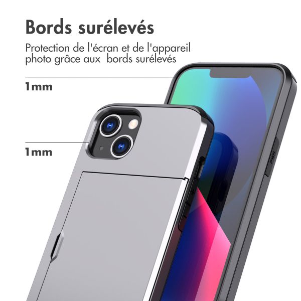 imoshion Coque arrière avec porte-cartes Apple iPhone 13 - Gris