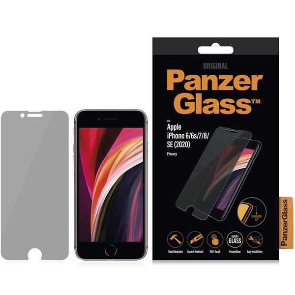 PanzerGlass Protection d'écran Privacy en verre trempé Apple iPhone SE (2022 / 2020)