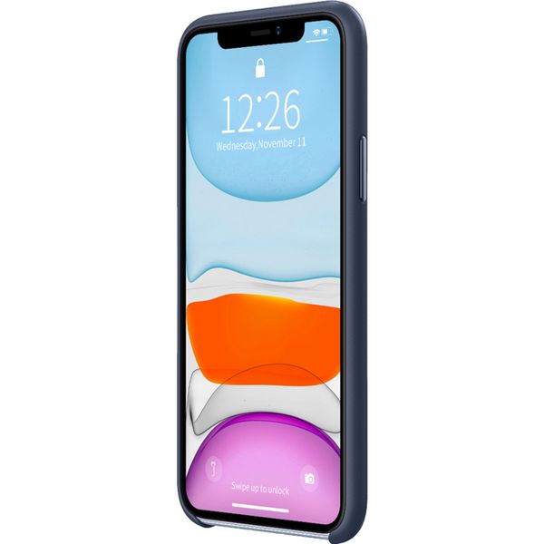 Valenta Coque en cuir Luxe iPhone 11 - Bleu foncé