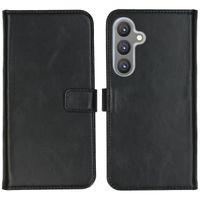 Selencia Étui portefeuille en cuir véritable Samsung Galaxy S24 Plus - Noir