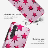 Selencia Coque arrière Vivid Samsung Galaxy A55 - Stars Rubine Red Light Pink