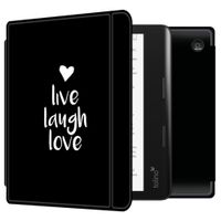 imoshion Design Slim Hard Sleepcover avec support Kobo Sage / Tolino Epos 3 - Live Laugh Love