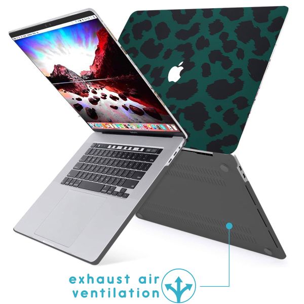 imoshion Coque Design Laptop MacBook Pro 16 pouces (2019) - A2141 - Green Leopard