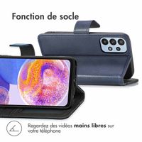 imoshion Étui de téléphone portefeuille Luxe Samsung Galaxy A23 (5G) - Bleu foncé