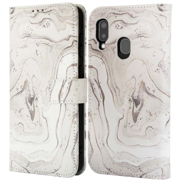 imoshion Étui de téléphone portefeuille Design Samsung Galaxy A20e - Sandy Marble