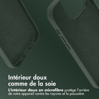 Accezz Coque arrière en cuir avec MagSafe Apple iPhone 14 Pro - Cedar Green