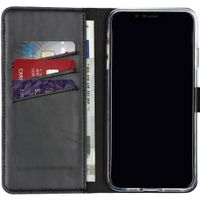 Selencia Étui portefeuille en cuir véritable Apple iPhone Xs Max - Noir