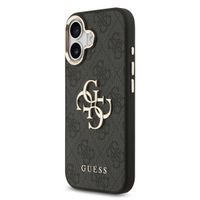 Guess Coque 4G Metal Logo Backcover Apple iPhone 17 - Gold Edge - Black