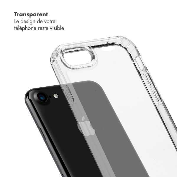 Selencia Coque avec crochets amovibles Apple iPhone SE (2022 / 2020) / 8 / 7 - Transparent