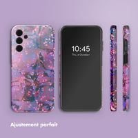 Selencia Coque arrière Vivid Samsung Galaxy A15 (5G) - Fresh Paint Flower Orange