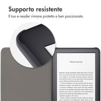 imoshion Design Slim Hard Case Sleepcover Amazon Kindle (2024) / Amazon Kindle (2022) 11th gen - White Graphic