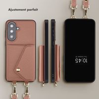 Selencia Coque de télephone Sera avec cordon et porte-cartes enveloppe Samsung Galaxy A37 (5G) - Old Pink