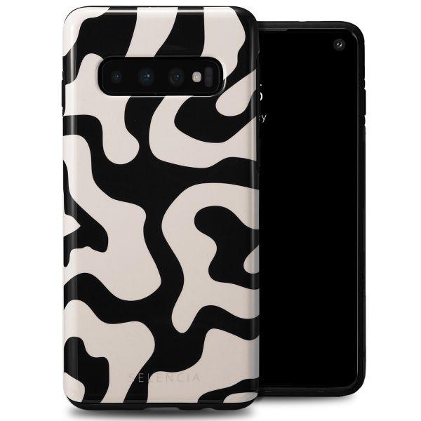 Selencia Coque arrière Vivid Tough Samsung Galaxy S10 - Art Wave Black