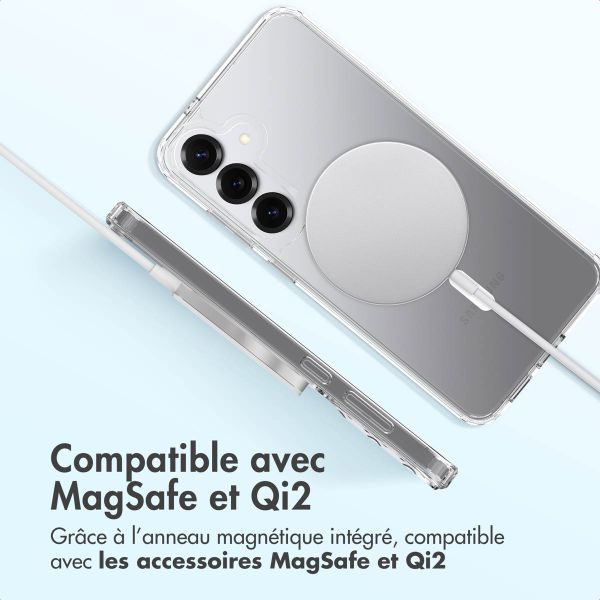 Accezz Coque arrière Xtreme Impact avec MagSafe Samsung Galaxy S25 Plus - Transparent