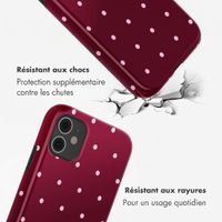 Selencia Coque arrière Vivid Apple iPhone 11 - Happy Dots Burgundy