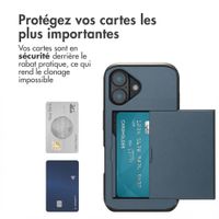 imoshion Coque arrière avec porte-cartes Apple iPhone 16 - Bleu foncé
