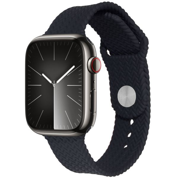 imoshion Bracelet en silicone tressé Apple Watch Series 1 à 10 / SE / Ultra (2) (44/45/46/49 mm) - Noir