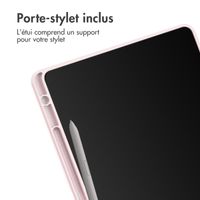 imoshion Coque tablette rigide Trifold Samsung Galaxy Tab S9 11.0 pouces / Tab S10 FE / S9 FE 10.9 pouces - Rose