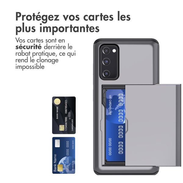 imoshion Coque arrière avec porte-cartes Samsung Galaxy S20 FE - Gris