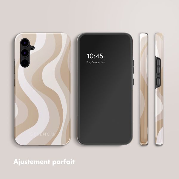 Selencia Coque arrière Vivid Tough Samsung Galaxy A34 - Desert Waves Beige