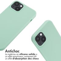 imoshion ﻿Coque en silicone avec cordon Apple iPhone 14 Plus - Menthe verte