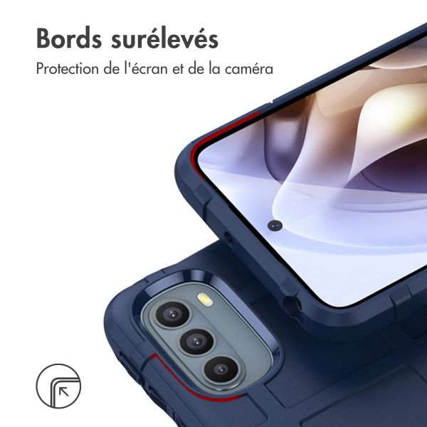 imoshion Coque Arrière Rugged Shield Motorola Moto G31 / Moto G41 - Bleu foncé