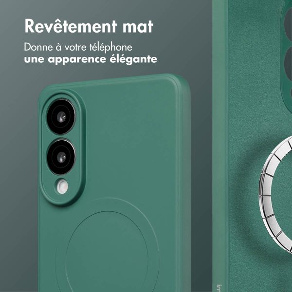 imoshion Coque Couleur avec MagSafe Samsung Galaxy S25 Edge - Vert foncé