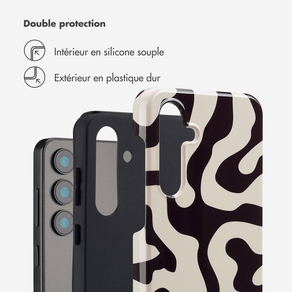 Selencia Coque arrière Vivid Samsung Galaxy S24 FE - Art Wave Black