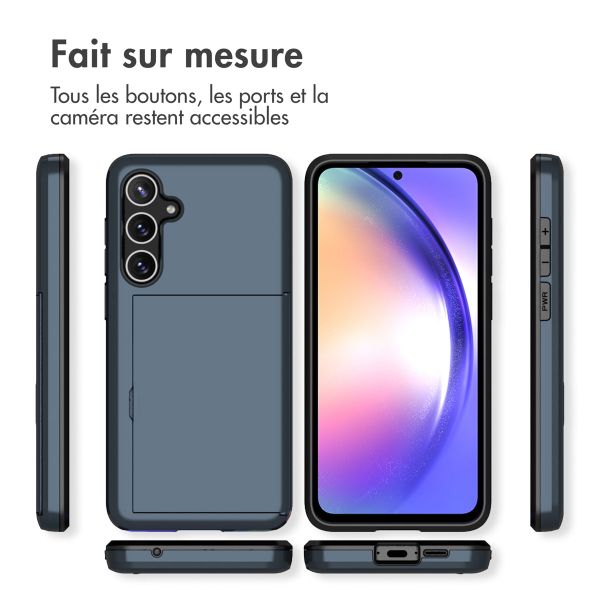 imoshion Coque arrière avec porte-cartes Samsung Galaxy A55 - Bleu foncé