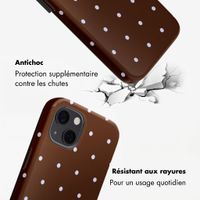 Selencia Coque arrière Vivid Apple iPhone 13 Pro - Happy Dots Chocolate
