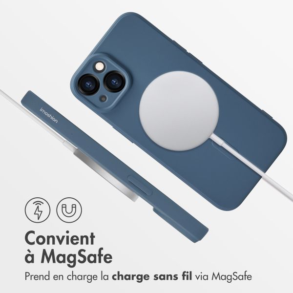 imoshion Coque Couleur avec MagSafe Apple iPhone 14 - Bleu foncé