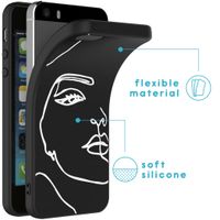 imoshion Coque Design iPhone 5 / 5s / SE - Visage abstrait - Blanc