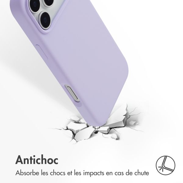 Accezz Coque Liquid Silicone avec MagSafe Apple iPhone 17 Pro Max - Violet
