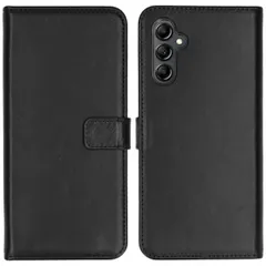 Selencia Étui portefeuille en cuir véritable Samsung Galaxy A14 (5G/4G) - Noir