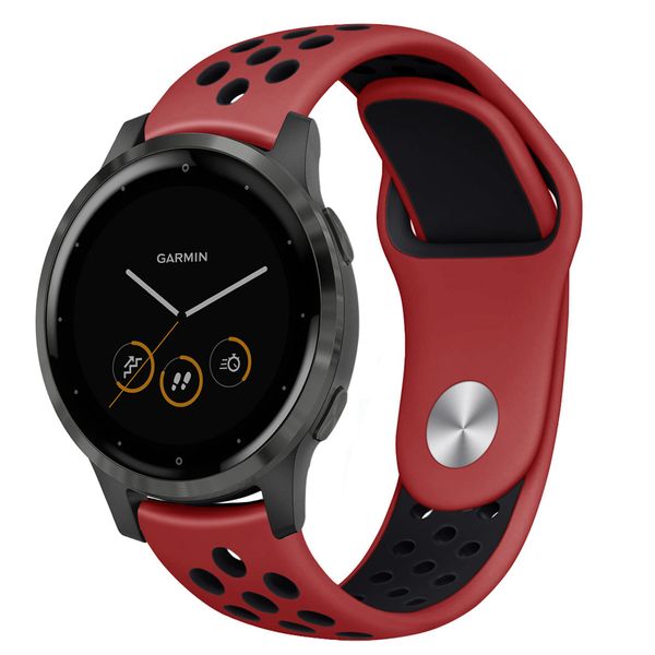 imoshion Bracelet sportif en silicone Garmin Vivoactive 4L - Rouge / Noir